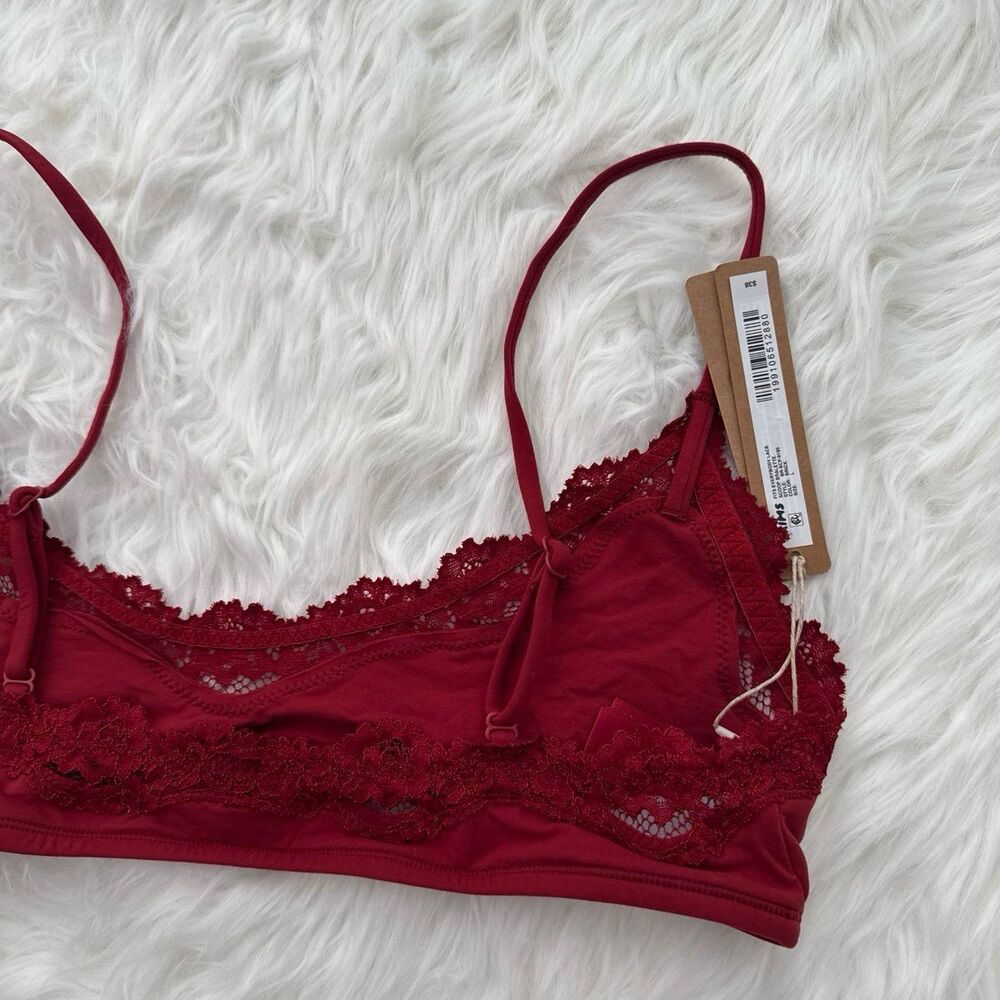 Skim Fits Everybody Lace Scoop Bralette Brick Size Large - Picture 7 of 8
